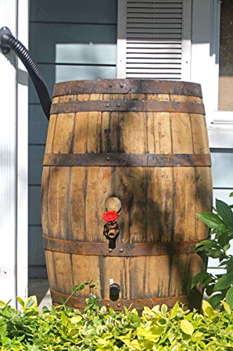 Whiskey/Bourbon Barrel Rain Barrel, 53 Gallon, Used Food Grade Oak Barrel