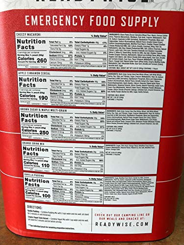 ReadyWise 124 Serving Ultimate Preparedness Pack, 25 Year Shelf Life