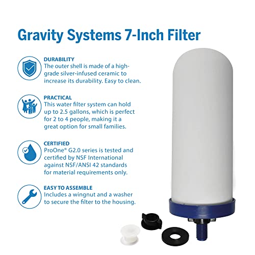 ProOne G2.0 7-Inch Gravity Water Replacement Filters - Set of 3