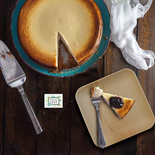 Chic Leaf Palm Leaf - Bamboo Disposable 8 Inch Square Plates (50 Pc)