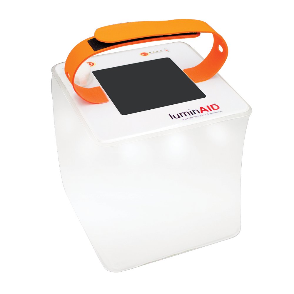 LuminAID PackLite Hero 2-in-1 Supercharger | Portable Solar Phone Charger &amp; Lantern
