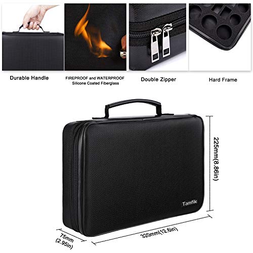 ZesGood Battery Organizer Storage Box, Fireproof Waterproof Explosionproof  Carrying Batteries Case, Battery Storage Organizer with Test