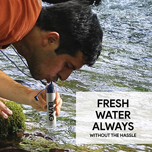 SimPure Water Filter Straw, Ultralight Personal Life Water Filter Survival,  0.1 Micron 4 Pack Water Purifier Straws, Outdoor Survival Gear for Camping  Hiking Climbing and Emergency : : Sporting Goods