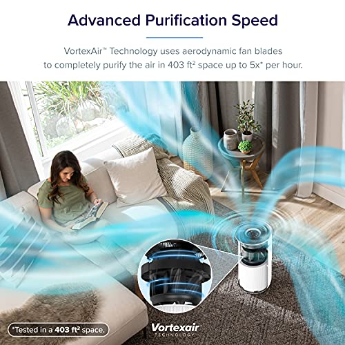 Levoit Air Purifier Filtration with True HEPA Filter, Compact Odor  Allergies Allergen Eliminator Cleaner Charcoal for Room, Home, Dust, Mold,  Smoke, Pets, Smoke