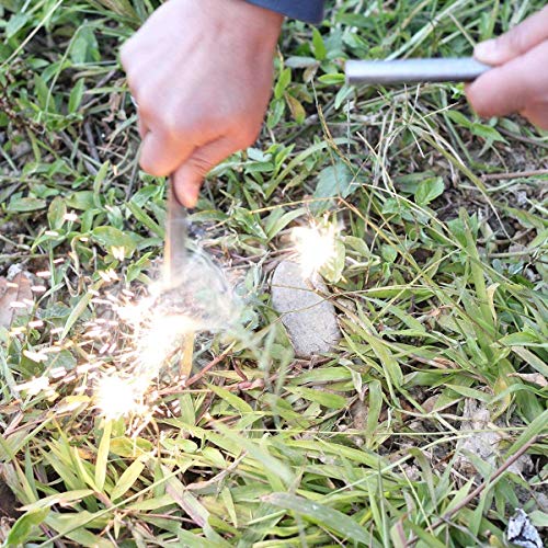 Bayite 4 Inch Survival Ferrocerium Drilled Flint Fire Starter