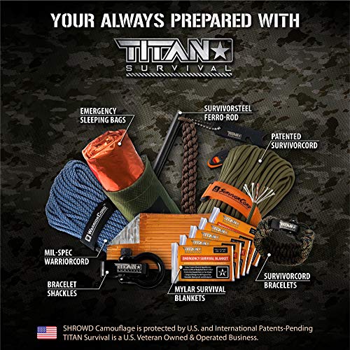 Titan Paracord 620 LB SurvivorCord | 100 FEET, DRAGONSCALE