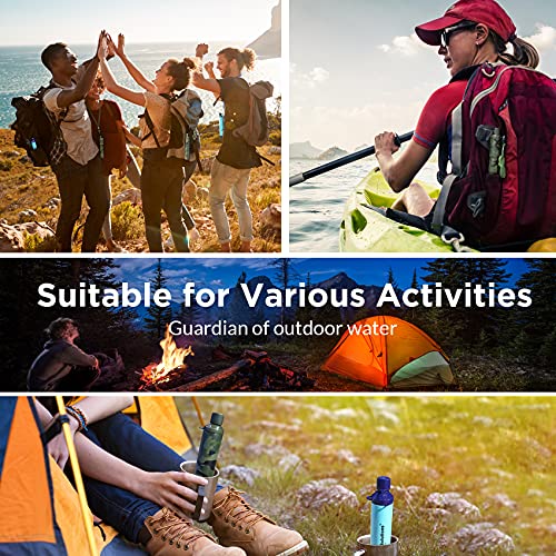 Membrane Solutions Straw Water Filter (Camo 4-Pack)