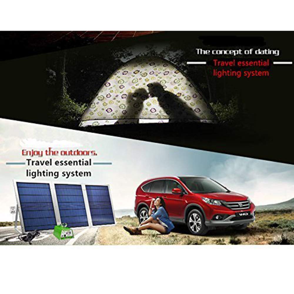 GVSHINE Solar Panel Lighting Kit, Solar Home DC System Kit for Emergency