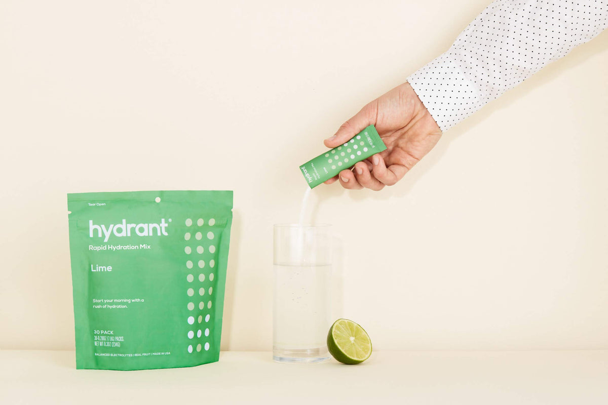 Hydrant Lime Rapid Hydration Mix Version 2 | Electrolyte Powder | Dehydration Recovery Drink - 30pk