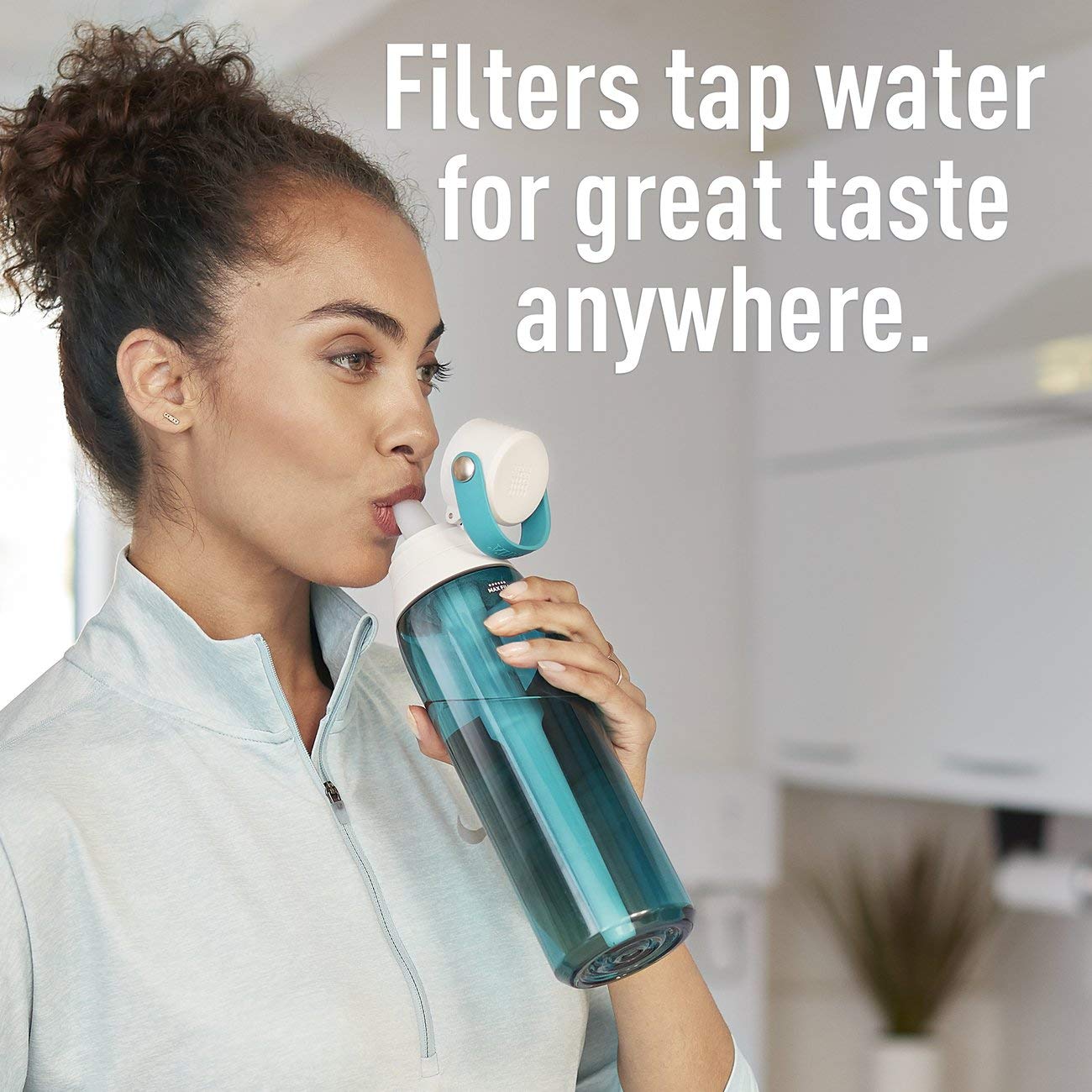 Brita Premium 26 oz. Filtering Water Bottle with BPA Free in Sea