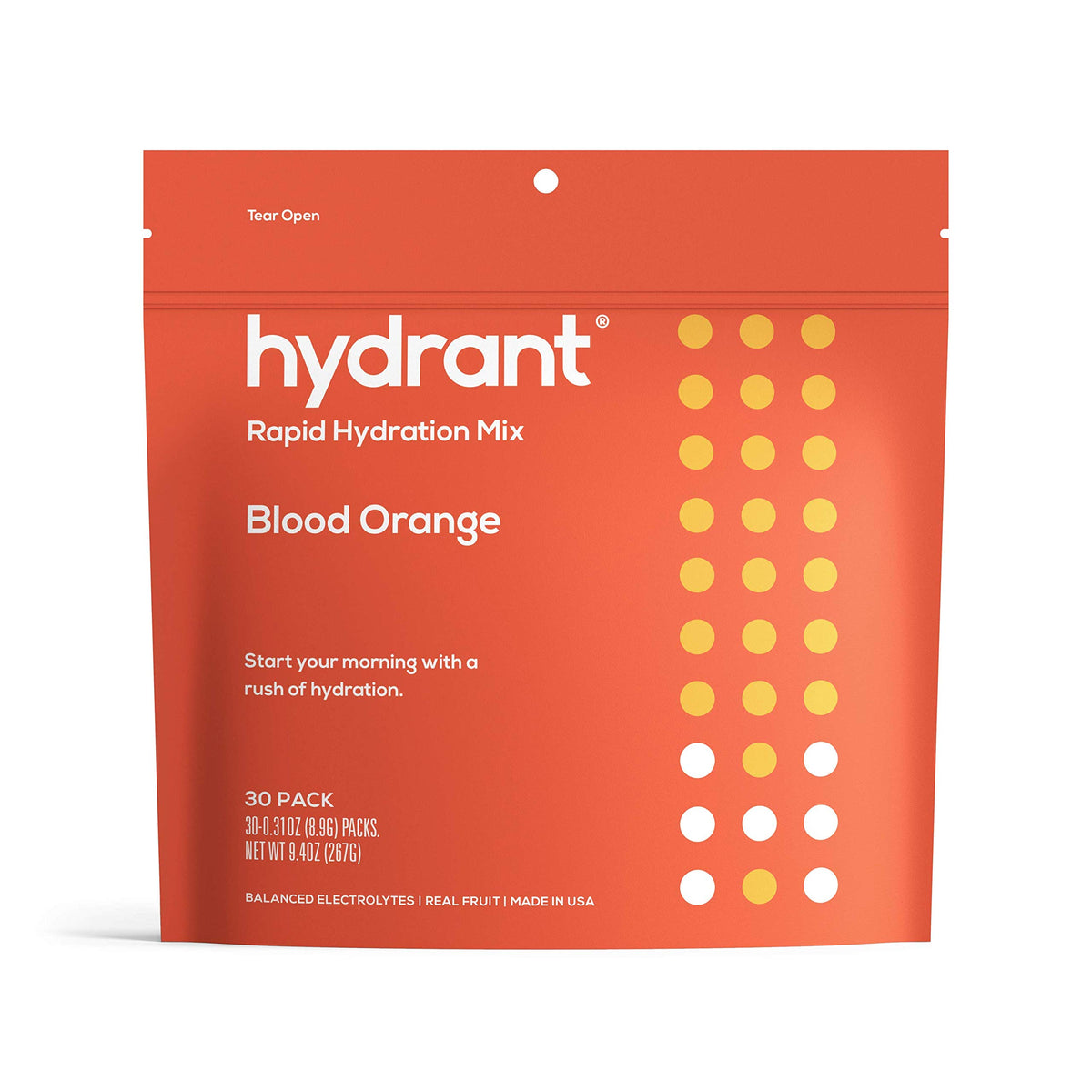 Hydrant Blood Orange Rapid Hydration Mix Version 2 | Electrolyte Powder | Dehydration Recovery Drink Blend 30pk