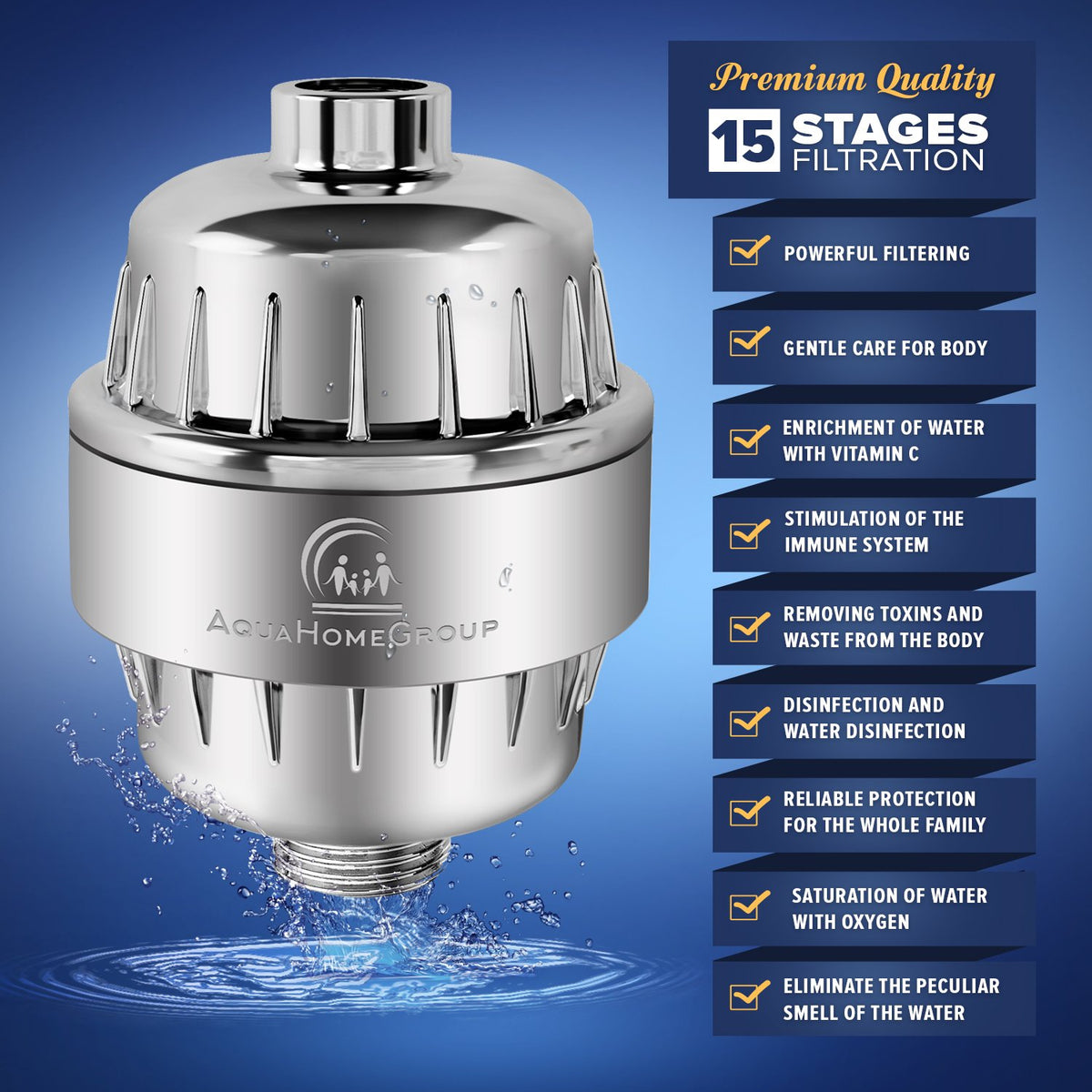 AquaHomeGroup Luxury Filtered Shower Head Set