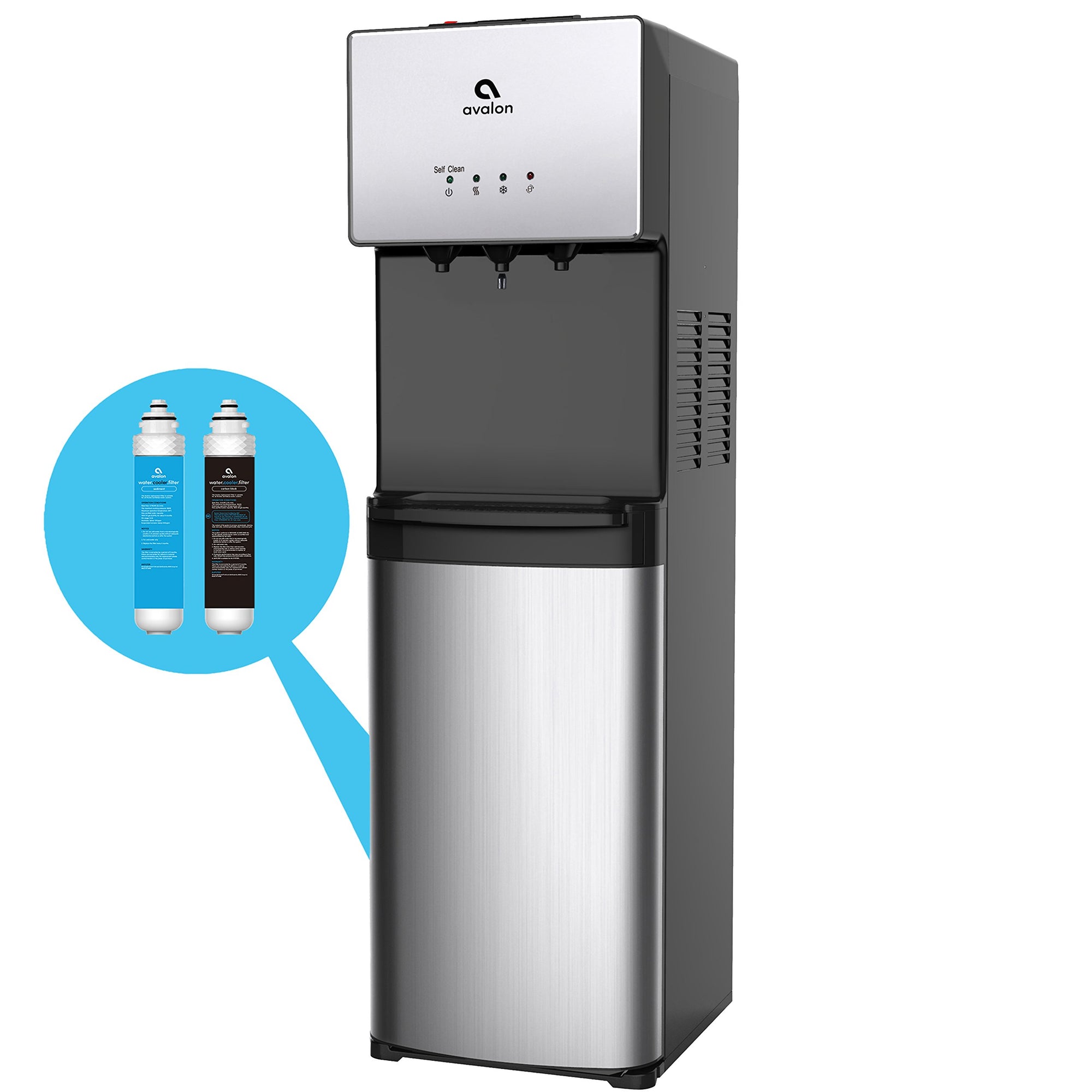 Avalon A5BOTTLELESS A5 Self Cleaning Bottleless Water Cooler Dispenser, Stainless Steel