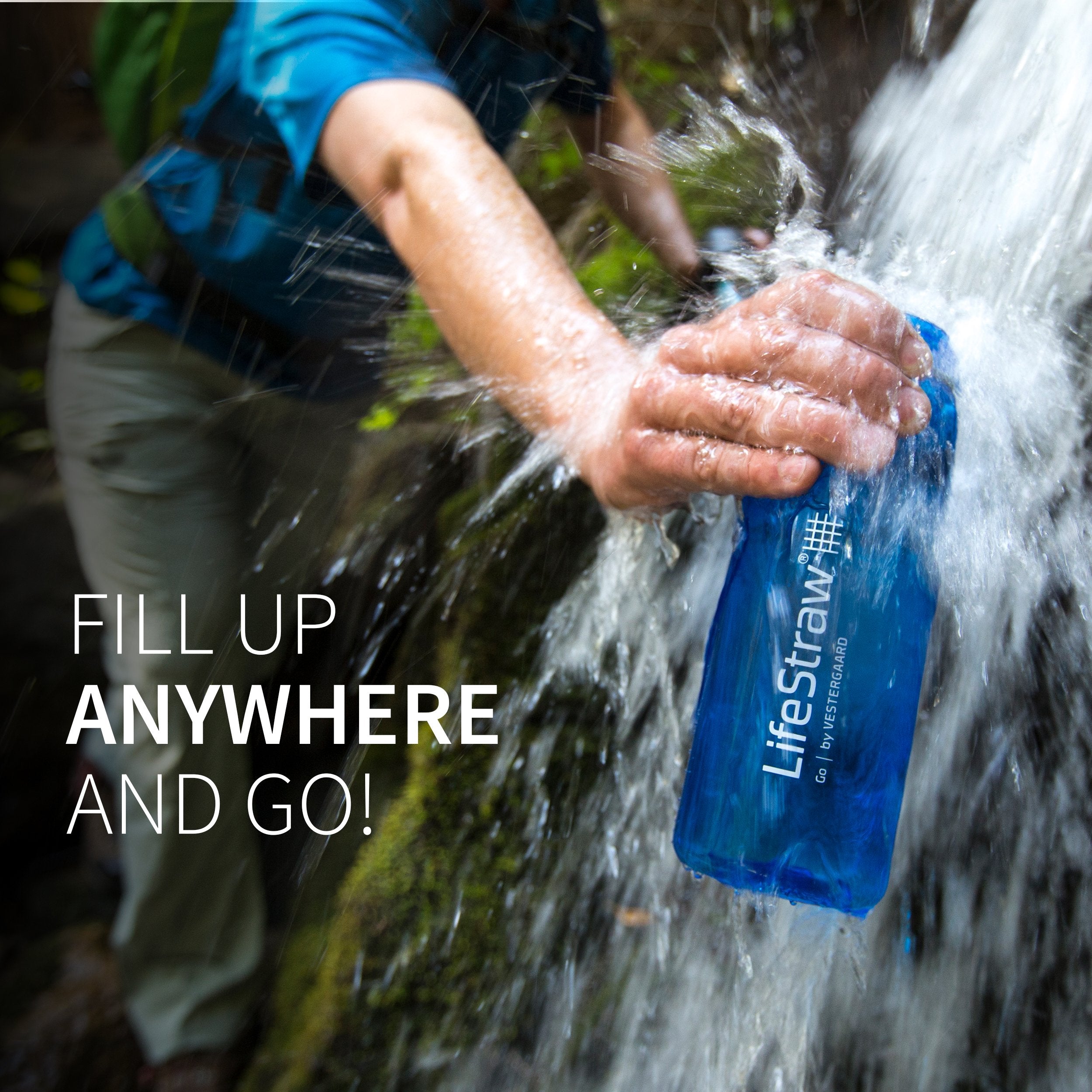  LifeStraw Go Water Filter Bottle with 2-Stage Integrated Filter  Straw for Hiking, Backpacking, and Travel, Grey, Model:LSGOV2CR44 : Sports  & Outdoors